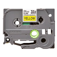 BROTHER TZES651 - kazeta TZ so šírkou 24 mm, extrémne priľnavý laminát TZE-S651, žlté/čierne písmo