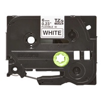 BROTHER TZEFX211 - TZ kazeta 6 mm široká, flexibilná páska TZE-FX211, biela/čierna farba písma