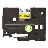 BROTHER TZEFX621 - TZ kazeta 9 mm široká, pružná laminátová páska TZE-FX621, žlto-čierne písmo