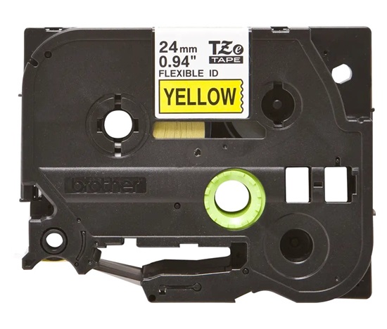 BROTHER TZEFX651 - 24 mm široká kazeta TZ, pružná laminátová páska TZE-FX651, žlto-čierne písmo