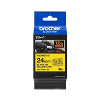 BROTHER TZEFX651 - 24 mm široká kazeta TZ, pružná laminátová páska TZE-FX651, žlto-čierne písmo