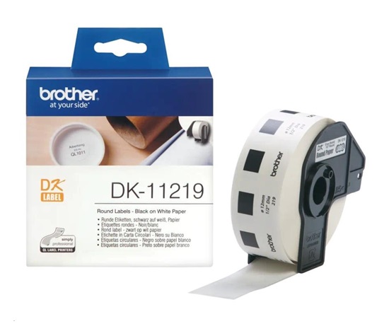 BROTHER DK-11219 (papier / guľatý, priemer 12 mm - 1200 ks)