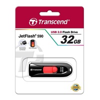 TRANSCEND Flash disk 32GB JetFlash®590K, USB 2.0 (R:16/W:6 MB/s) čierna