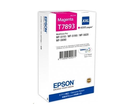 Atramentová kazeta EPSON série WF-5xxx "Pisa" XXL Magenta (34,2 ml)