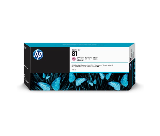 HP 81 Light Magenta DJ Ink Cart, 680 ml, C4935A