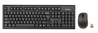 Súprava A4tech 7100N je bezdrôtová. kľúče. + bezdrôtové pripojenie. Optická myš V-Track,CZ/US, USB