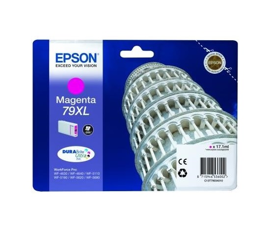 Atramentová kazeta EPSON série WF-5xxx "Pisa" 79 XL purpurová (17,1 ml)