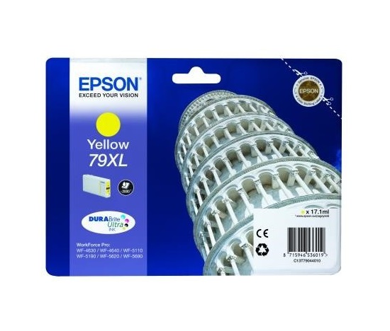 Atramentová kazeta EPSON série WF-5xxx "Pisa" 79 XL žltá (17,1 ml)