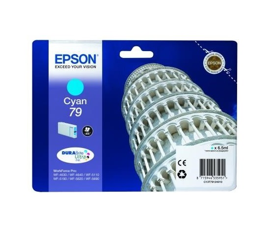 Atramentová kazeta EPSON série WF-5xxx "Pisa" 79 azurová (6,5 ml)