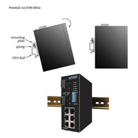 Planet ISW-511, 4x 10/100Base-TX+ 1x 100FX 2km, MM, DIN, IP30