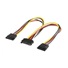 PREMIUMCORD Napájací kábel SATA k HDD rozbočovač 2x SATA