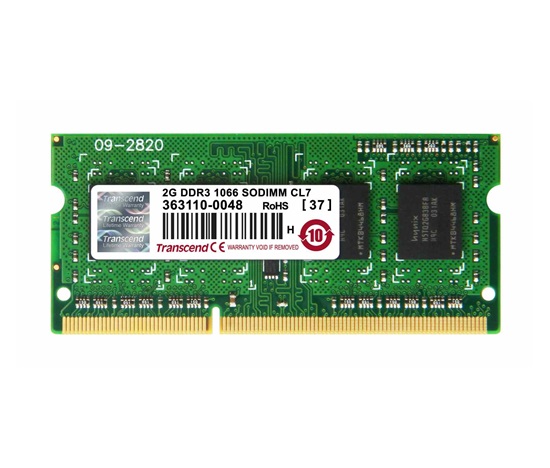 SODIMM DDR3 2GB 1066MHz TRANSCEND 1Rx8 CL7