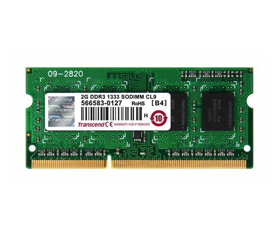 SODIMM DDR3 2GB 1333MHz TRANSCEND 1Rx8 CL9