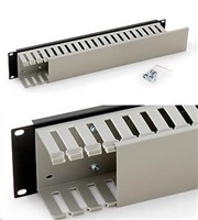 TRITON 19" 2U jednostranná plastová lišta, sivá