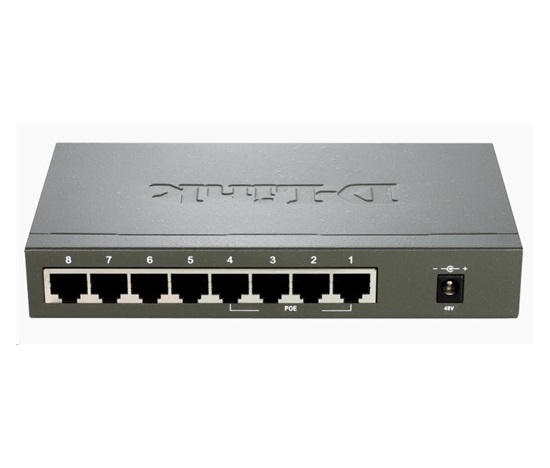 D-Link DES-1008PA 8-portový 10/100 stolový prepínač so 4 portami PoE