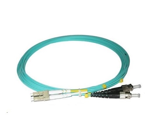 Duplexný prepojovací kábel MM 50/125, OM3, LC-ST, LS0H, 1 m