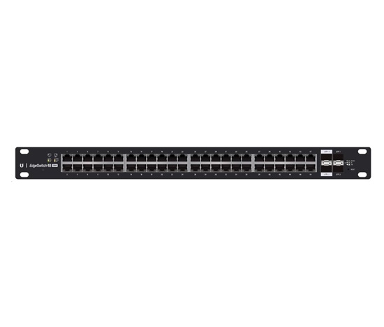 UBNT EdgeSwitch ES-48-500W [70Gbps, 500W, aktívny (802.3af/at) a pasívne (24 V) PoE, 2xSFP, 2xSFP+, L2/L3]