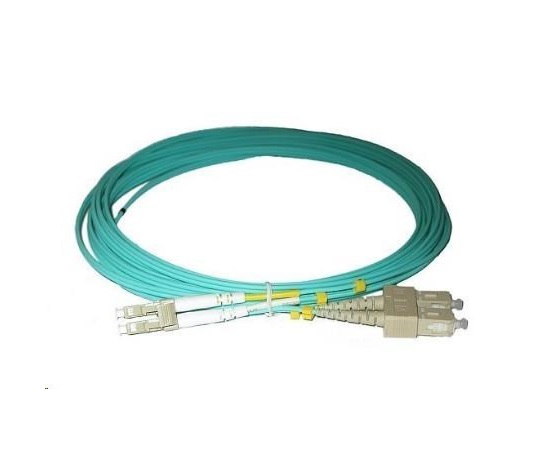 Duplexný prepojovací kábel MM 50/125, OM3, LC-SC, LS0H, 1 m