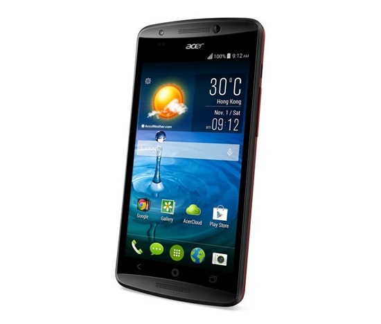 Acer Smartphone Liquid E700 Tri SIM - 5" 1280x720,Quad-Core 1.3GH,16GB ROM,2GB RAM,3G,BT,micro SD/USB,Android 4.4,vínová