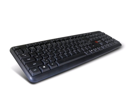 C-TECH klávesnice KB-102 PS/2, slim, black, CZ/SK