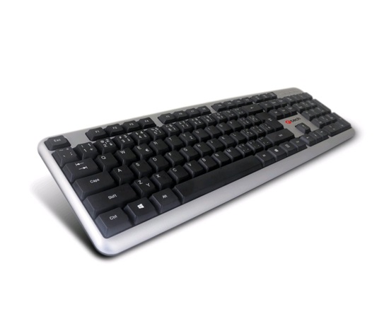 C-TECH klávesnice KB-102 USB, slim, silver, CZ/SK