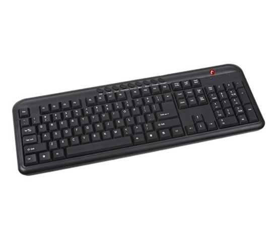 C-TECH klávesnice KB-102M USB, multimediální, slim, black, CZ/SK