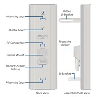 Sektorová anténa UBNT airMAX AM-5AC22-45 [sektorová MIMO anténa, 5GHz, 22dBi, 45°, 802.11a/n/ac, raketová súprava]