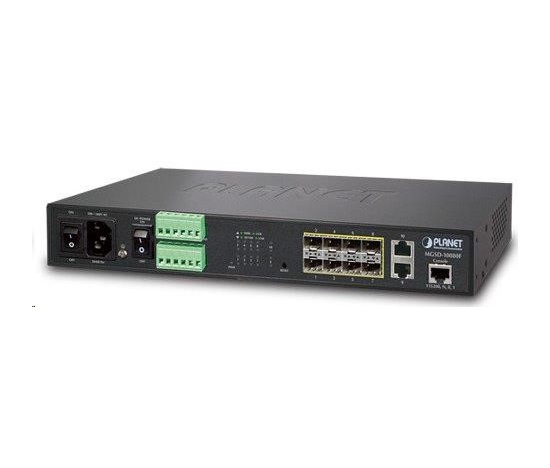 Planet MGSD-10080F Metro switch 8x SFP(DDM) 100/1000Base-X, 2x 1000Base-T, AC+DC, DI/O, SNMPv3, IGMPv3, IPv6