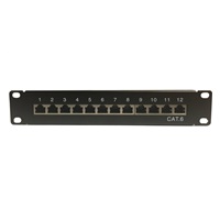 10" Patch panel XtendLan 12portový, STP, Cat6, krone, čierny