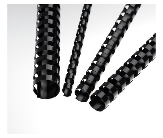 Plastové chrbty 32 čiernych