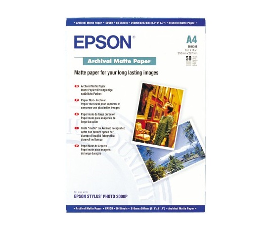 Archívny matný papier EPSON A4 50 listov