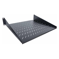 Intellinet Rack Shelf 19", pevná polica, 2U, hĺbka 400 mm, predná montáž, max. zaťaženie 25 kg, čierna