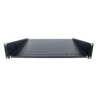 Intellinet Rack Shelf 19", pevná polica, 2U, hĺbka 400 mm, predná montáž, max. zaťaženie 25 kg, čierna