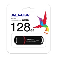 ADATA Flash disk 128GB UV150, USB 3.1 disk Dash Drive (R:90/W:20 MB/s) čierny