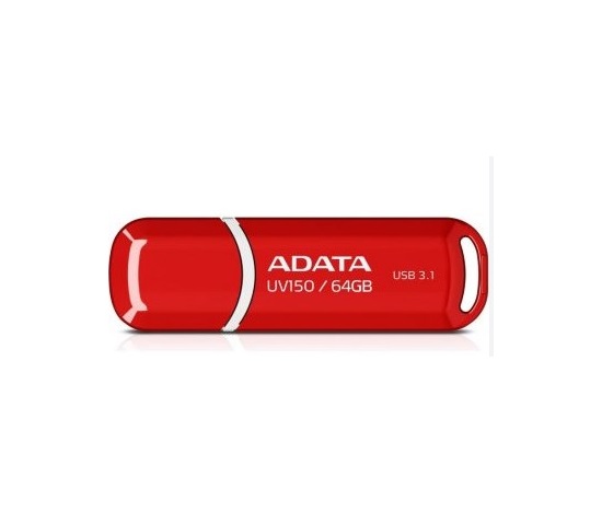 ADATA Flash Disk 64GB UV150, USB 3.1 disk Dash Drive (R:90/W:20 MB/s) červený