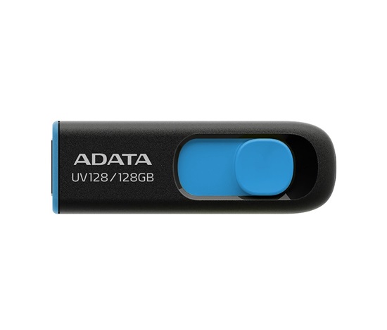 ADATA Flash disk 128GB UV128, USB 3.1 Dash Drive (R:90/W:40 MB/s) čierna/modrá