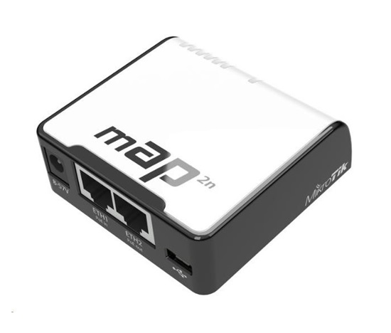 MikroTik RouterBOARD mAP, 650MHz CPU, 64MB RAM, 2xLAN, 2.4GHz Wi-Fi, 802.11b/g/n, PoE in, vrátane Licencia L4