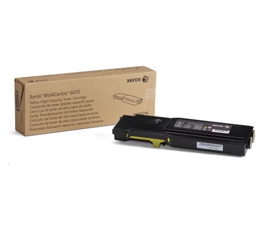 Xerox toner pre WorkCentre 6655 vysokokapacitná žltá kazeta (7500str, žltá)