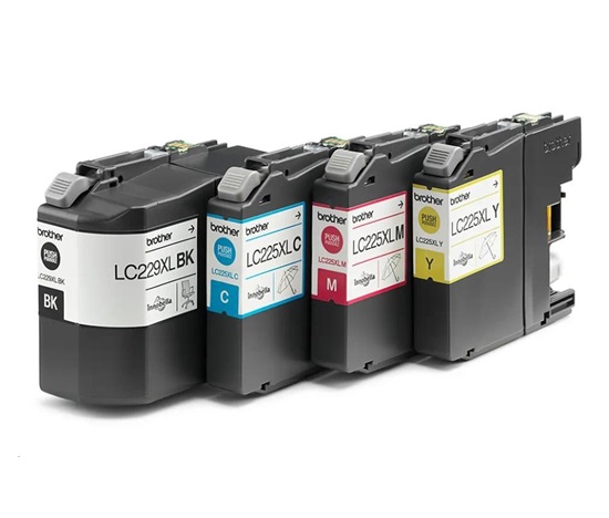 Atramentový spotrebný materiál BROTHER INK LC-229XLVALBP - multibalenie azurová / purpurová / žltá / čierna