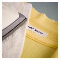 BROTHER TZEFA3 - 12 mm široká kazeta TZ, nažehľovacia, TZE-FA3 biela páska/modrý nápis