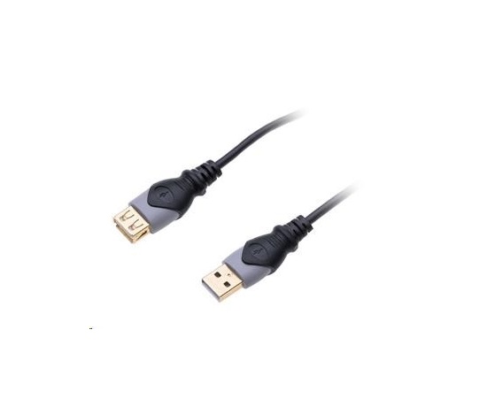 Kábel USB CONNECT IT Wirez HQ 2.0 A-A predĺženie 1,8 m, tienené, pozlátené konektory