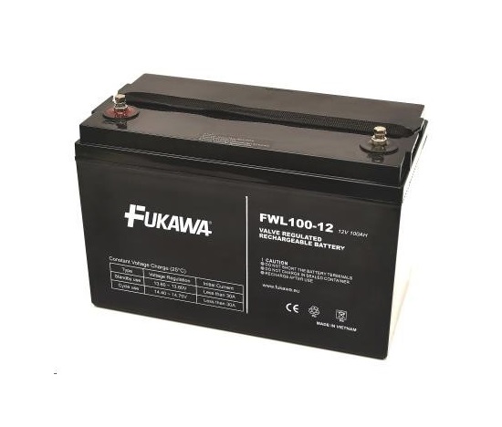 Batéria - FUKAWA FWL 100-12 (12V/100Ah - M8), životnosť 10 rokov