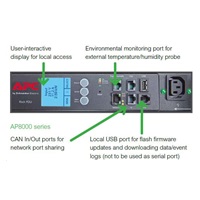 APC Rack PDU 2G, meranie podľa výstupu, ZeroU, 32A, 230V, (21)C13 a (3)C19, IEC-309 32A 2P+E 3m