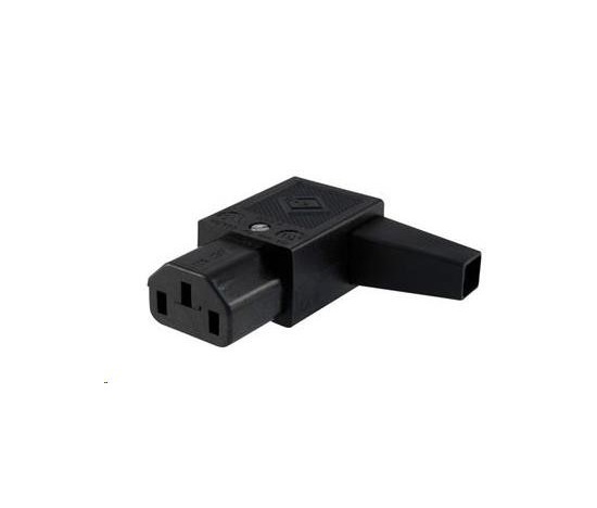 Napájací konektor PREMIUMCORD 230 V pre kábel (samica, IEC C14), uhlový