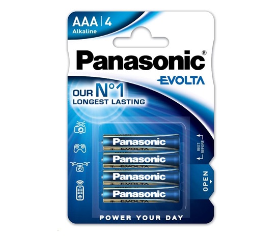 PANASONIC Alkalické baterie EVOLTA Platinum LR03EGE/4BP AAA 1,5V (Blistr 4ks)