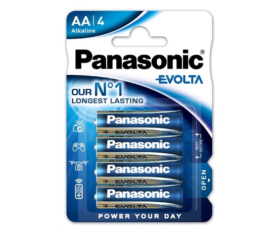 PANASONIC Alkalické baterie EVOLTA Platinum LR6EGE/4BP AA 1,5V (Blistr 4ks)