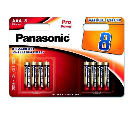 PANASONIC Alkalické baterie - Pro Power AAA 4+4F 1,5V balení - 8ks