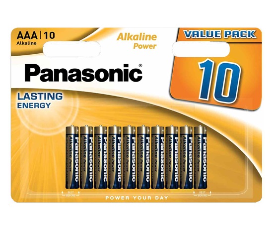 PANASONIC Alkalické baterie Alkaline Power LR03APB/10BW AAA 1,5V (Blistr 10ks)