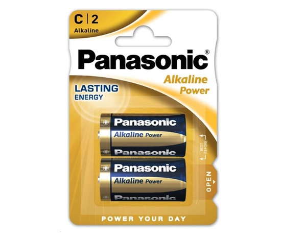 PANASONIC Alkalické baterie Alkaline Power LR14APB/2BP C 1,5V (Blistr 2ks)