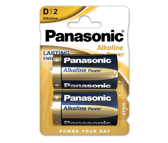 PANASONIC Alkalické baterie Alkaline Power LR20APB/2BP D 1,5V (Blistr 2ks)